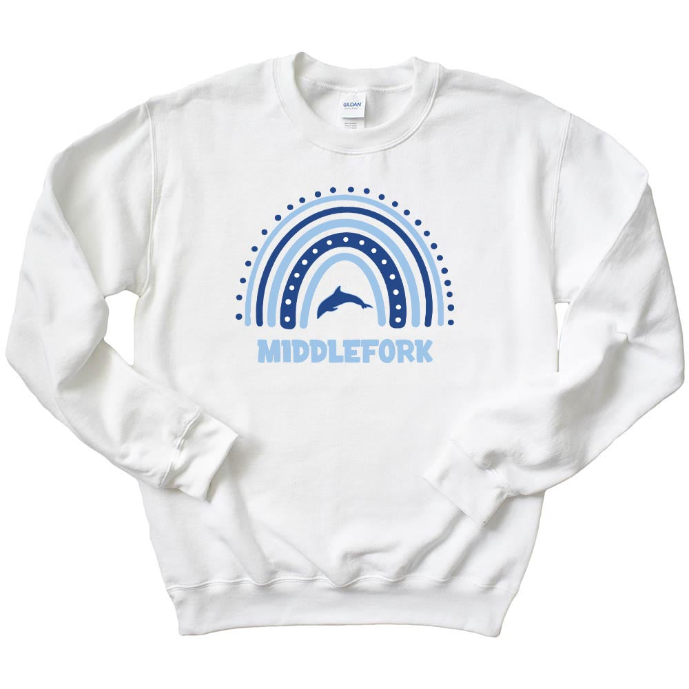 RAINBOW SWEATSHIRT ~ MIDDLEFORK ELEMENTARY ~ youth & adult ~ classic unisex fit