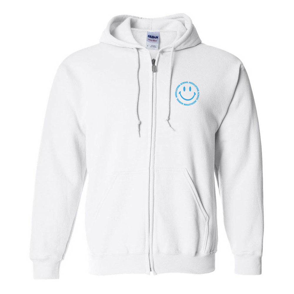 Smiley ~ Zip Hoodie ~ Middlefork Elementary School