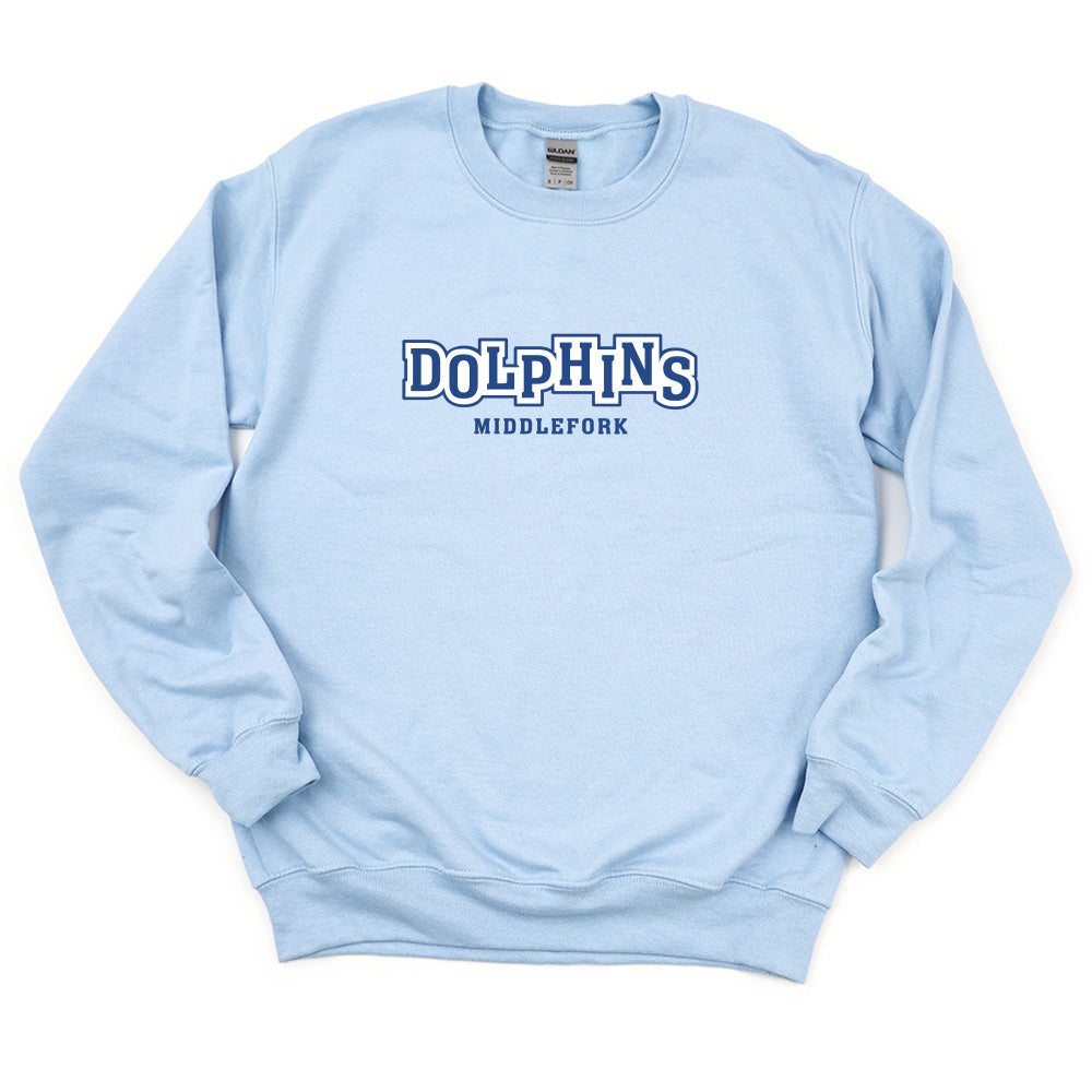 Jumping Dolphins ~ Crewneck Sweatshirt ~ Middlefork Elementary School