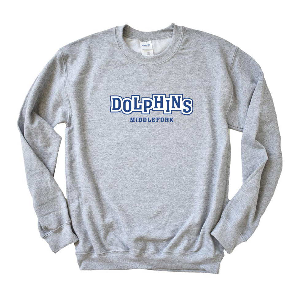 Jumping Dolphins ~ Crewneck Sweatshirt ~ Middlefork Elementary School