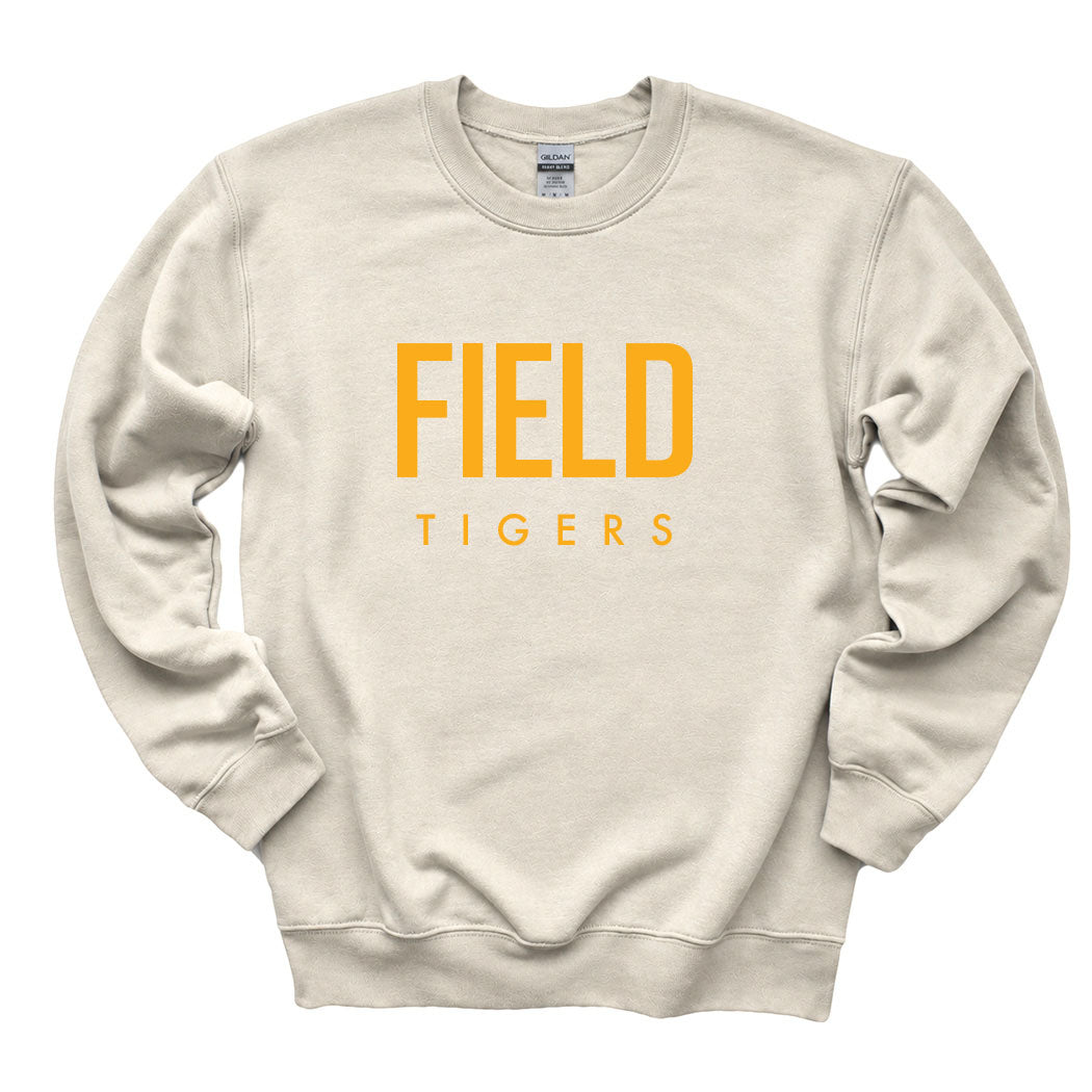Modern Field Tigers ~ Crewneck Sweatshirt ~ Field Elementary School Staff
