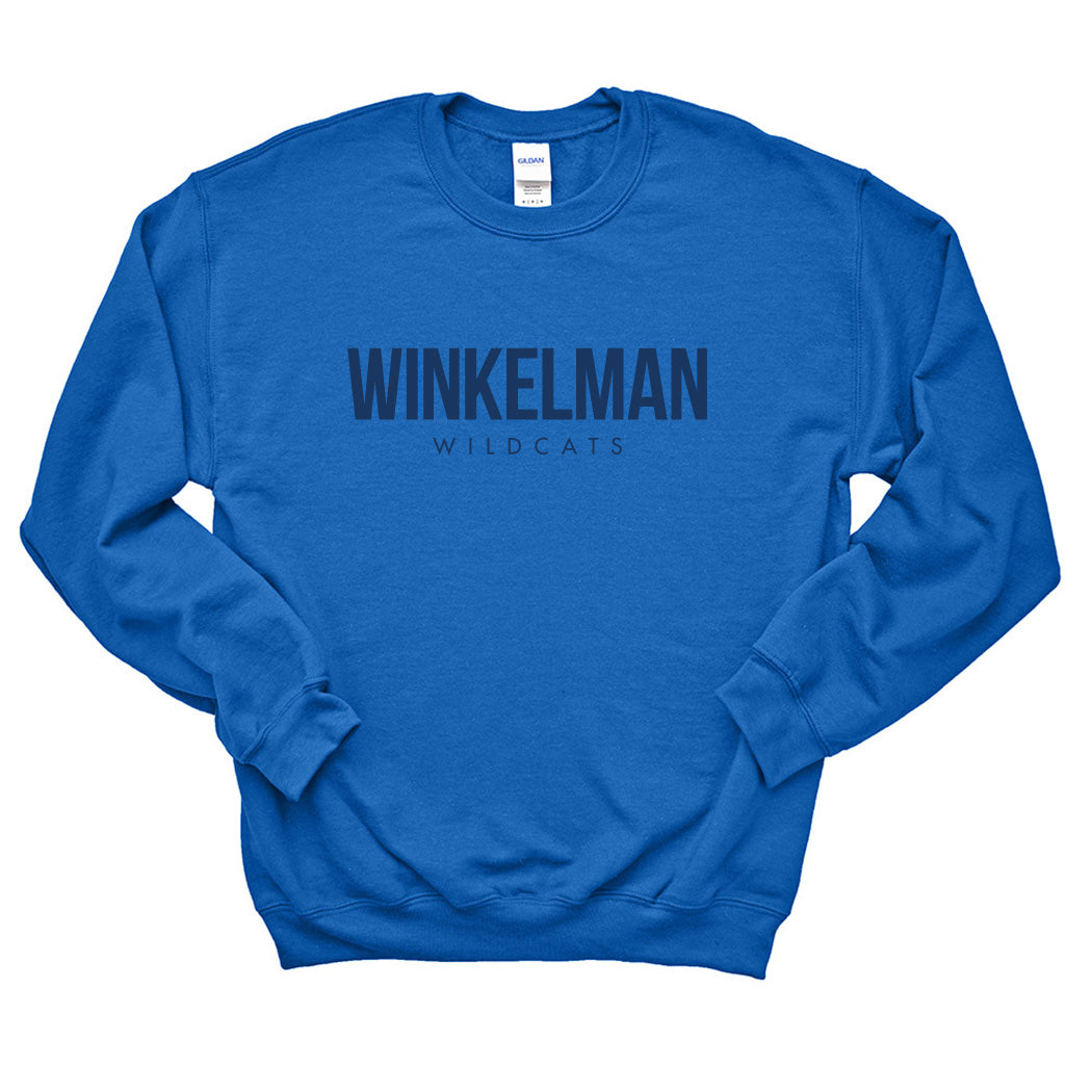 Modern Winkelman Wildcats ~ Crewneck Sweatshirt ~ Winkelman Elementary School Staff