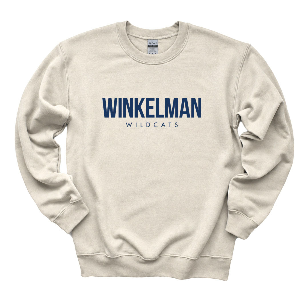 Modern Winkelman Wildcats ~ Crewneck Sweatshirt ~ Winkelman Elementary School Staff