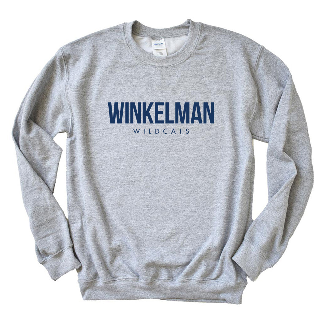 Modern Winkelman Wildcats ~ Crewneck Sweatshirt ~ Winkelman Elementary School Staff
