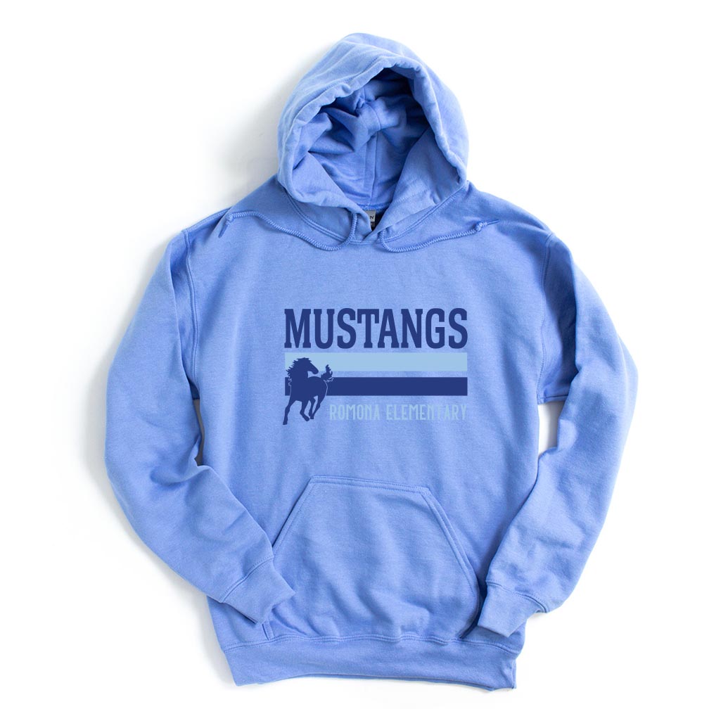 Mustang Stripes ~ Hoodie ~ Romona Elementary School