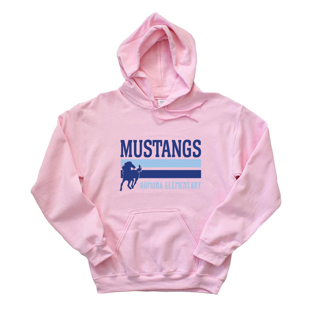 Mustang Stripes ~ Hoodie ~ Romona Elementary School