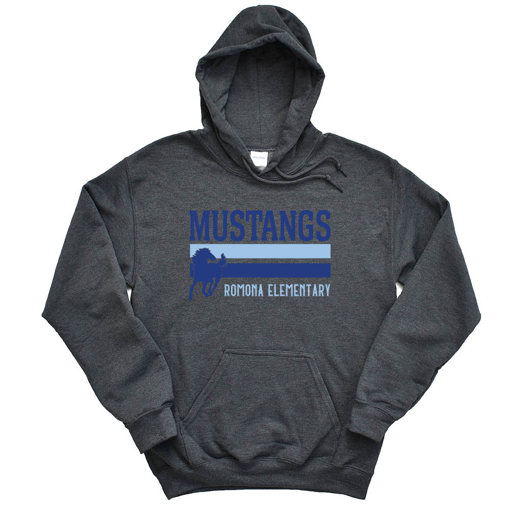 Mustang Stripes ~ Hoodie ~ Romona Elementary School