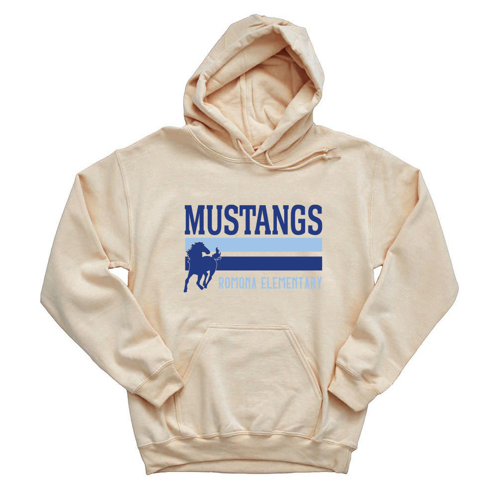 Mustang Stripes ~ Hoodie ~ Romona Elementary School