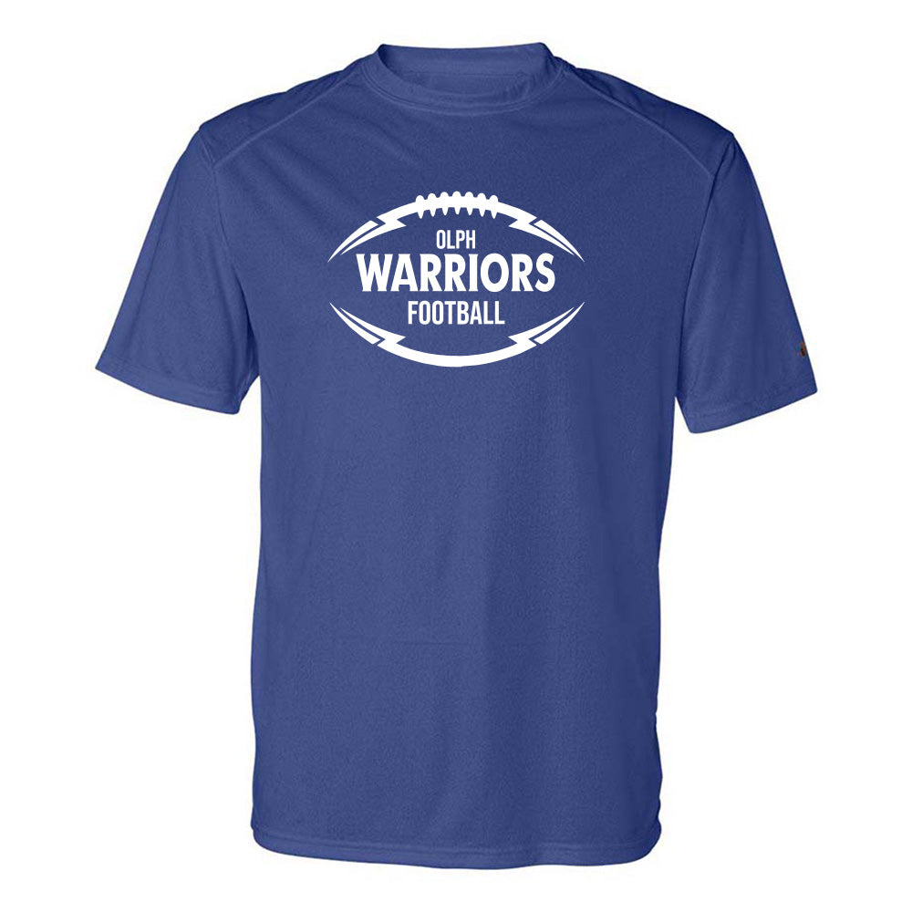 WARRIORS PERFORMANCE TEE ~ OLPH FOOTBALL ~ youth & adult ~ classic fit