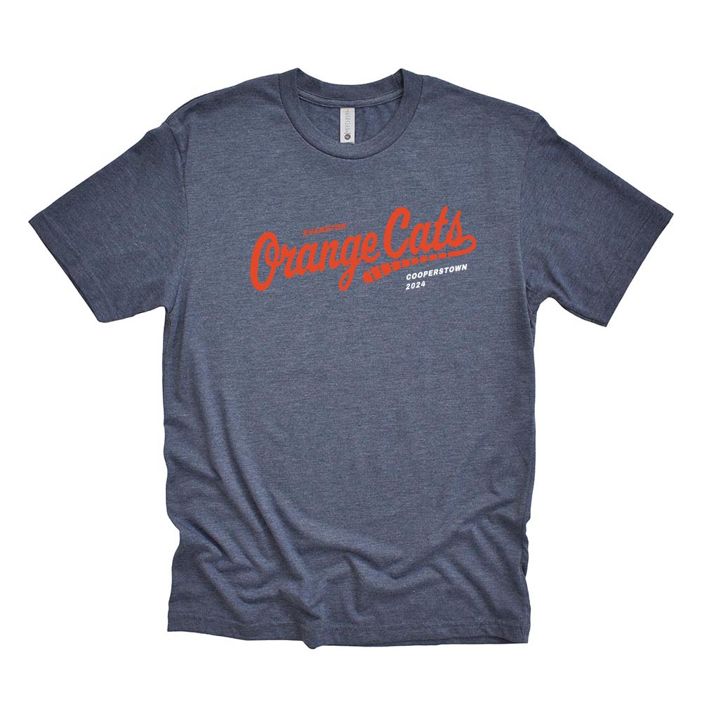 ORANGE CATS TRIBLEND TEE ~ EVANSTON BASEBALL ~ youth, women's & adult ~ classic fit