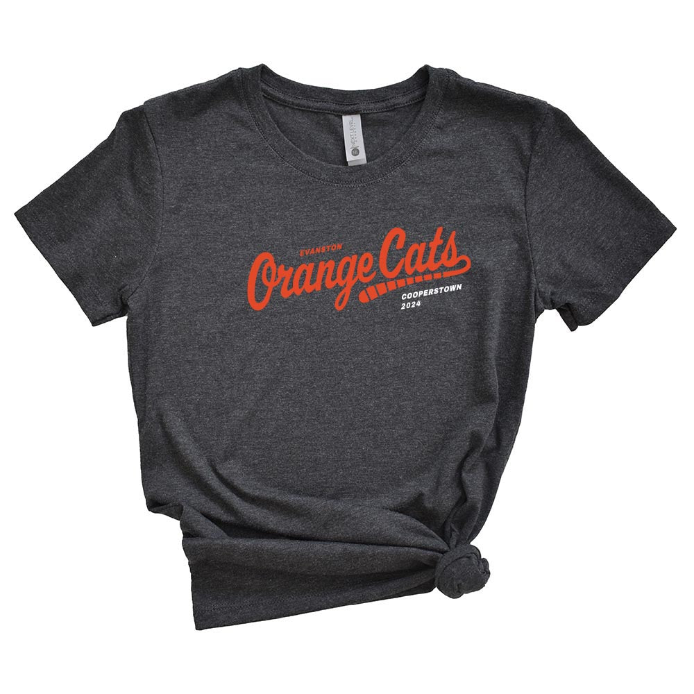 ORANGE CATS TRIBLEND TEE ~ EVANSTON BASEBALL ~ youth, women's & adult ~ classic fit