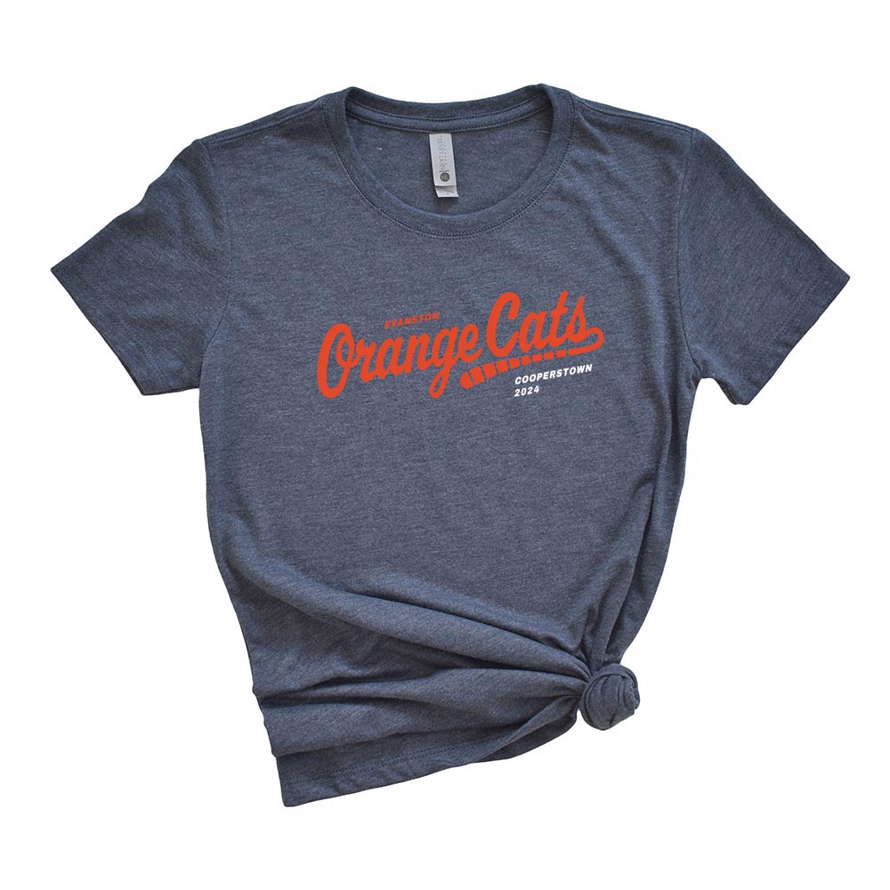 ORANGE CATS TRIBLEND TEE ~ EVANSTON BASEBALL ~ youth, women's & adult ~ classic fit