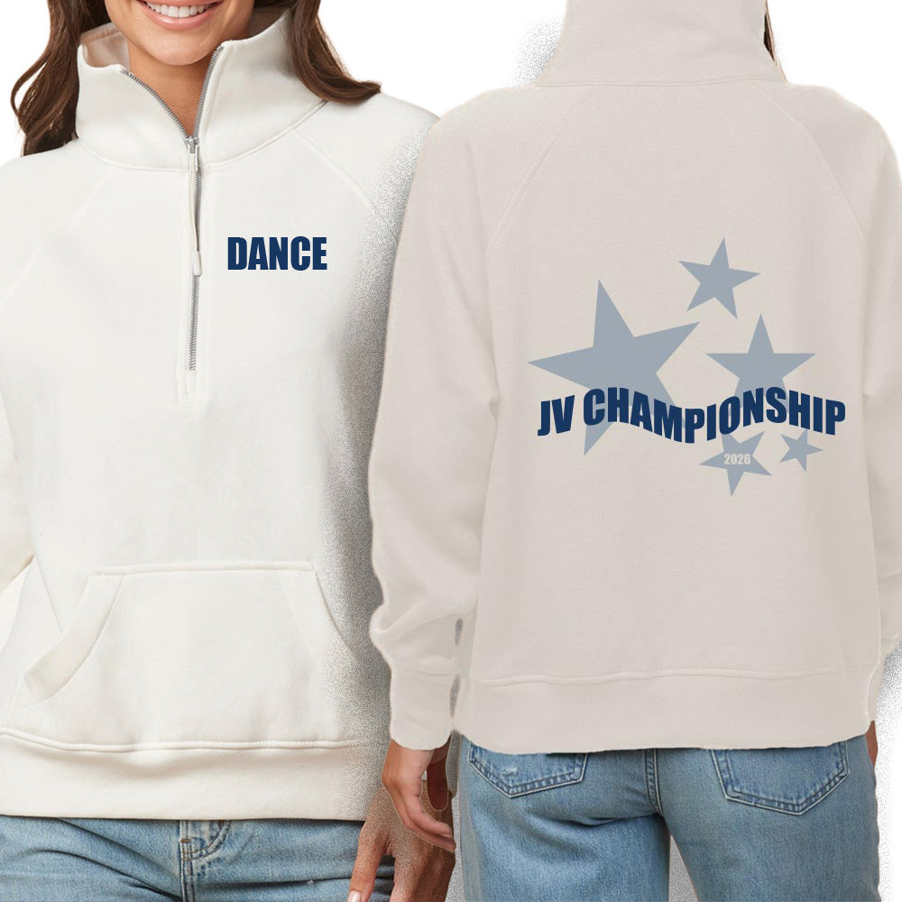 Out of This World ~ Ladies Boxy Half Zip Fleece ~ JV Championship 2026-bleached linen