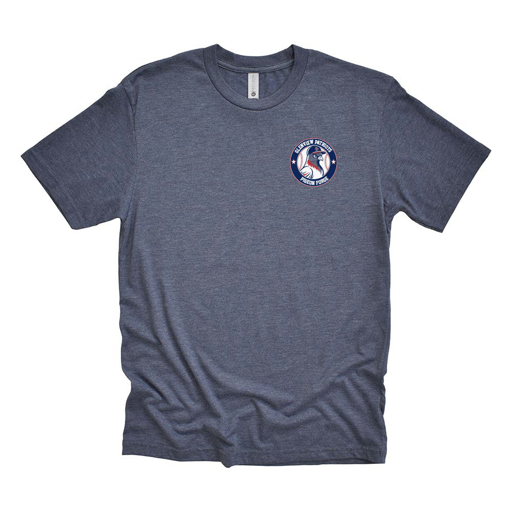 Pigeon Forge Badge 13U White ~ Triblend T-Shirt ~ Glenview Patriots