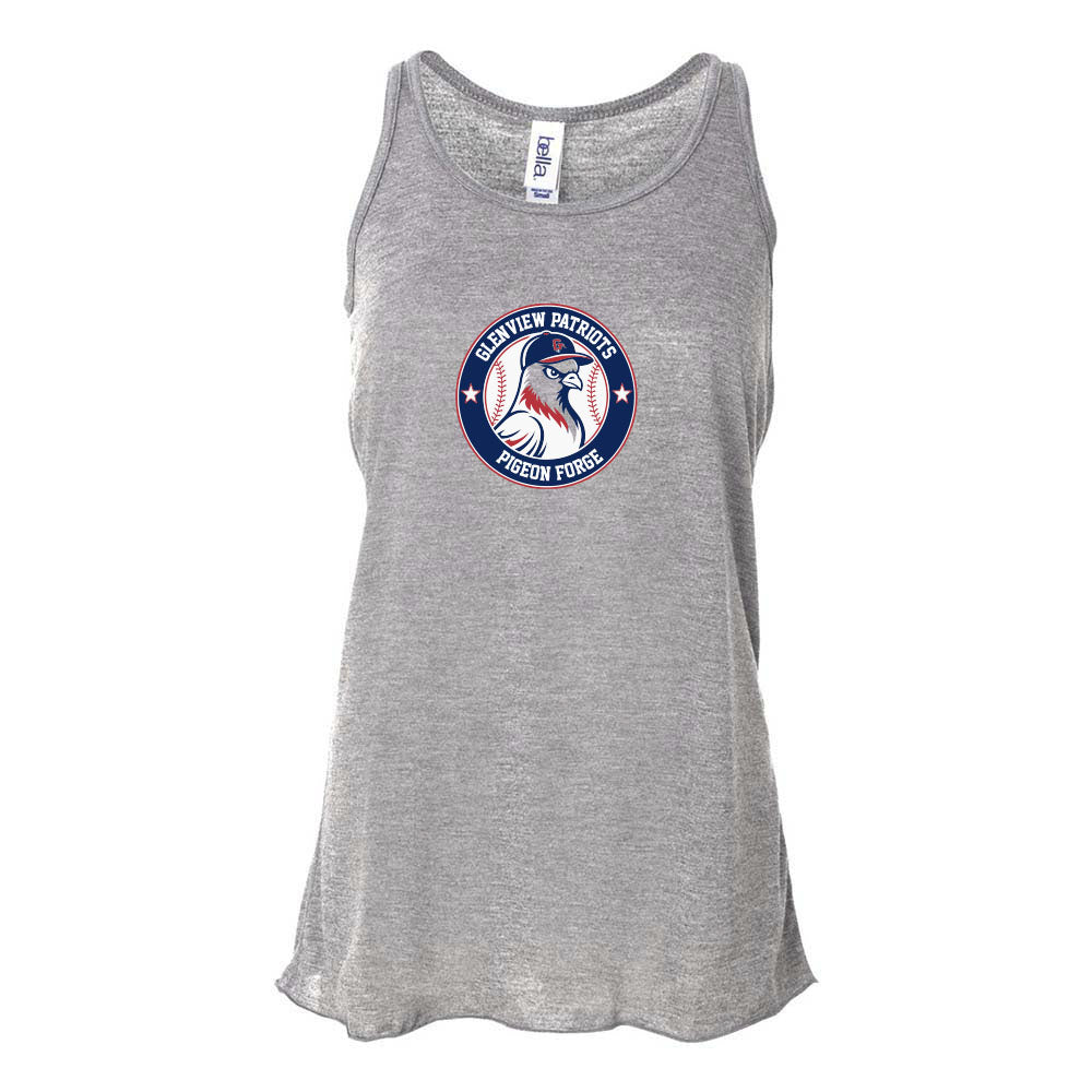 13U White Pigeon Forge - Pigeon Team 2026 ~ Flowy Racerback Tank ~ Glenview Patriots