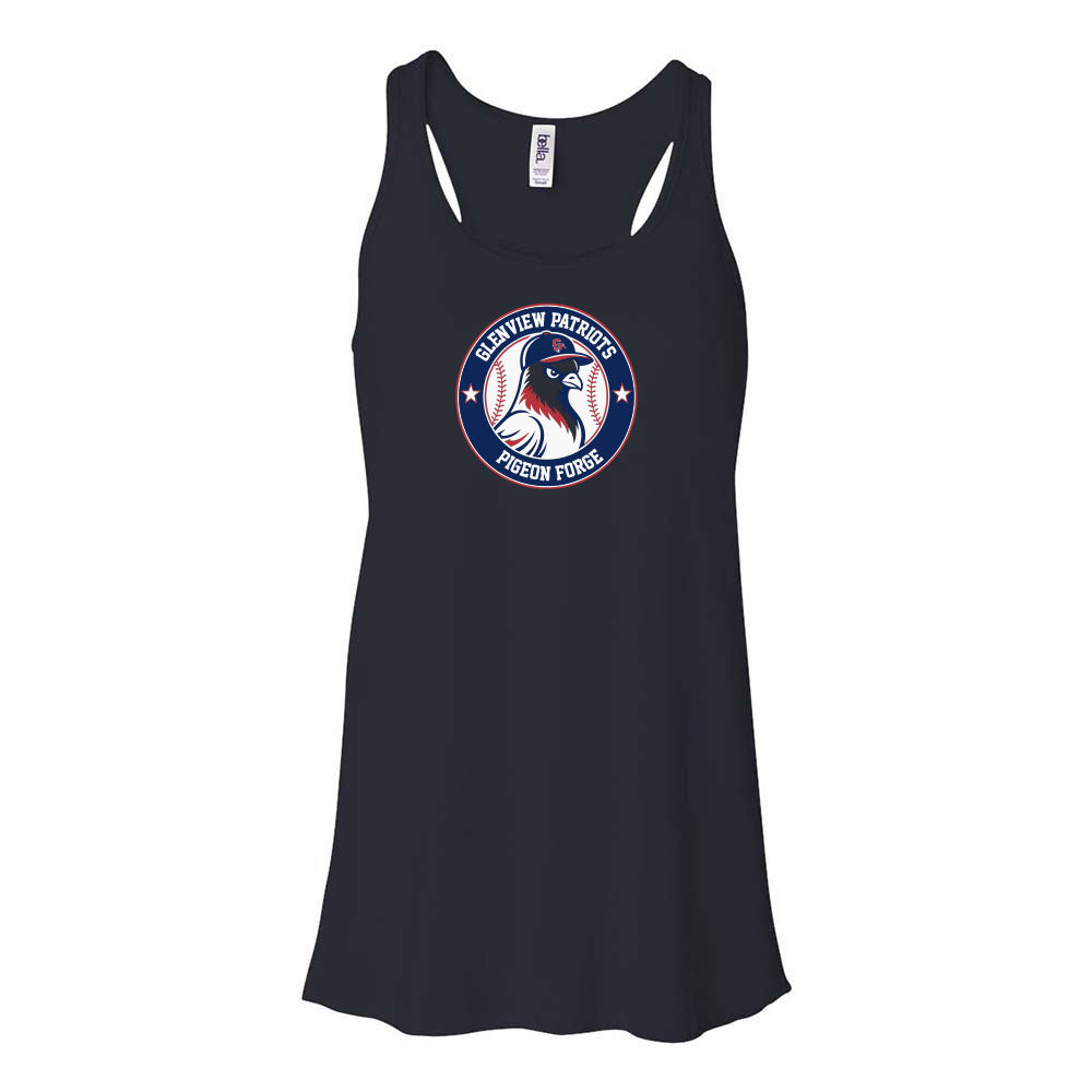 13U White Pigeon Forge - Pigeon Team 2026 ~ Flowy Racerback Tank ~ Glenview Patriots
