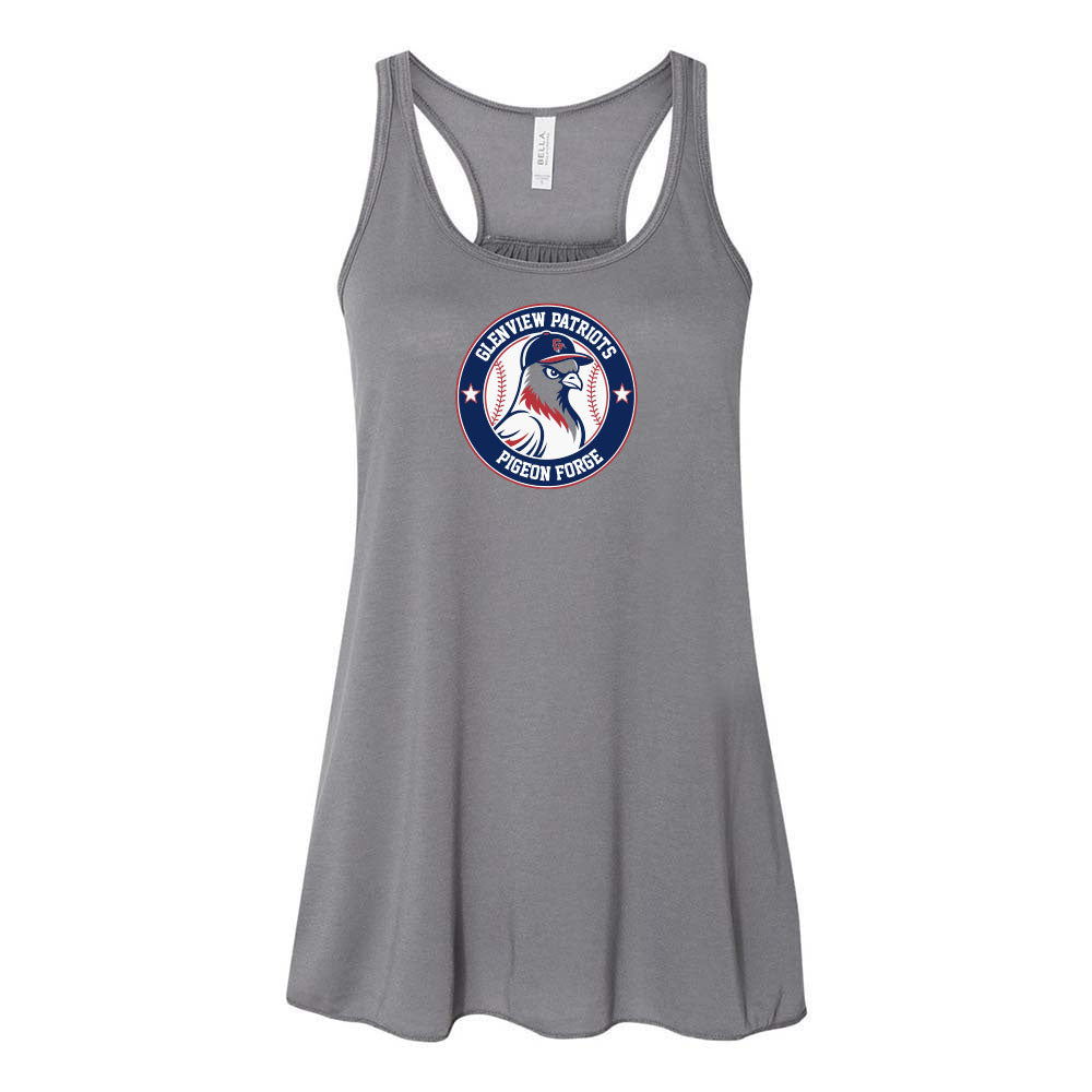 13U White Pigeon Forge - Pigeon Team 2026 ~ Flowy Racerback Tank ~ Glenview Patriots