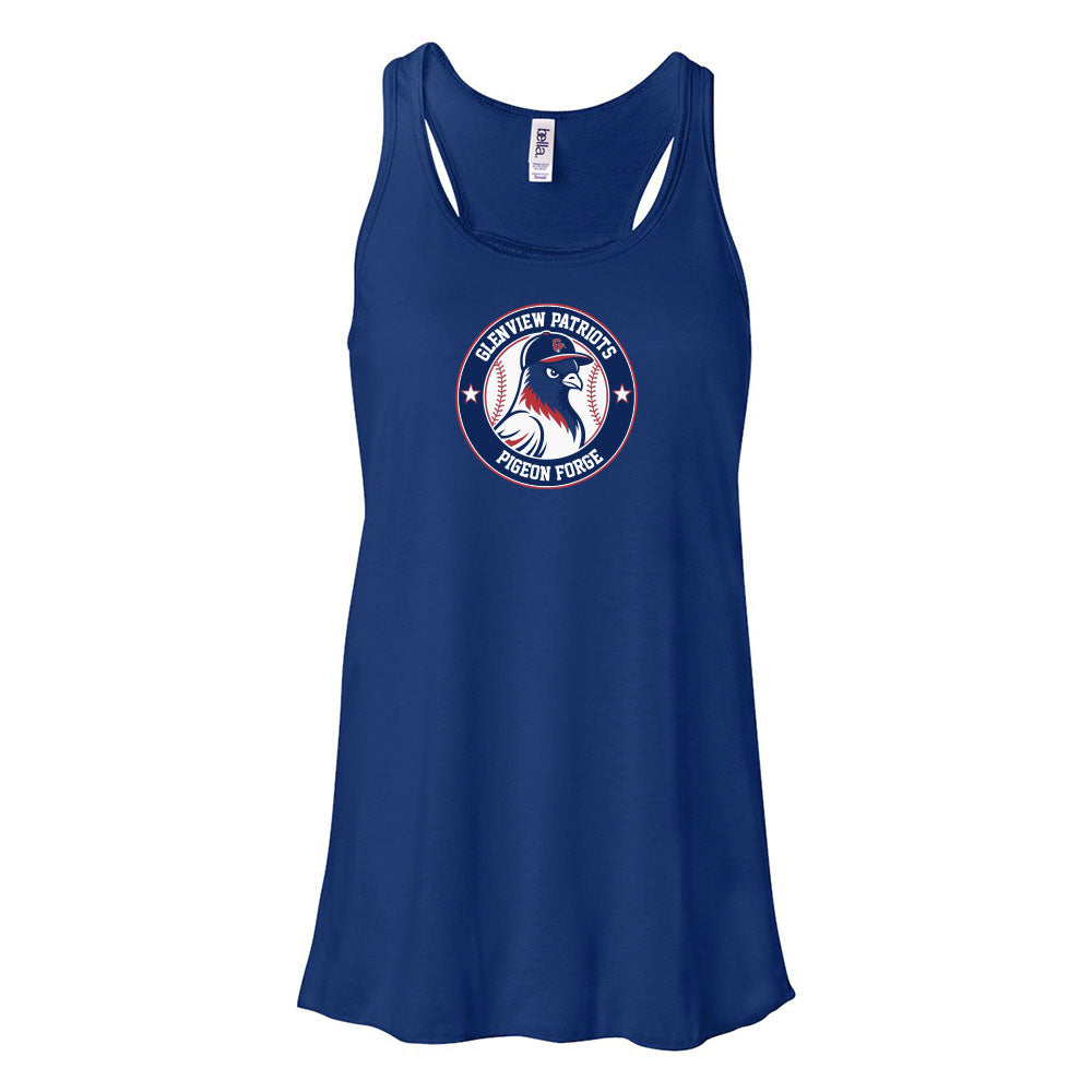 13U White Pigeon Forge - Pigeon Team 2026 ~ Flowy Racerback Tank ~ Glenview Patriots