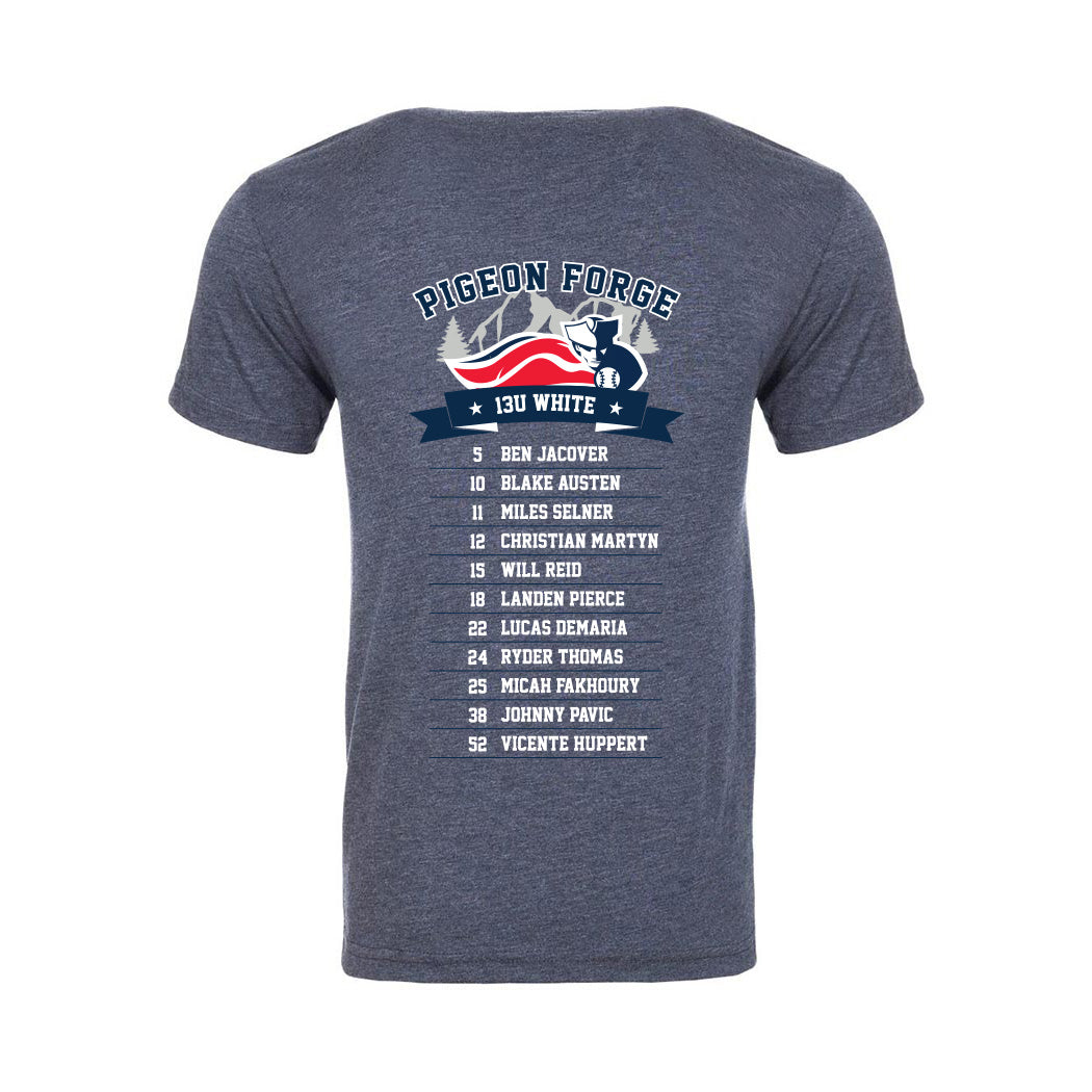 Glenview Patriots 13U White Pigeon Forge ~ Triblend T-Shirt ~ Glenview Patriots