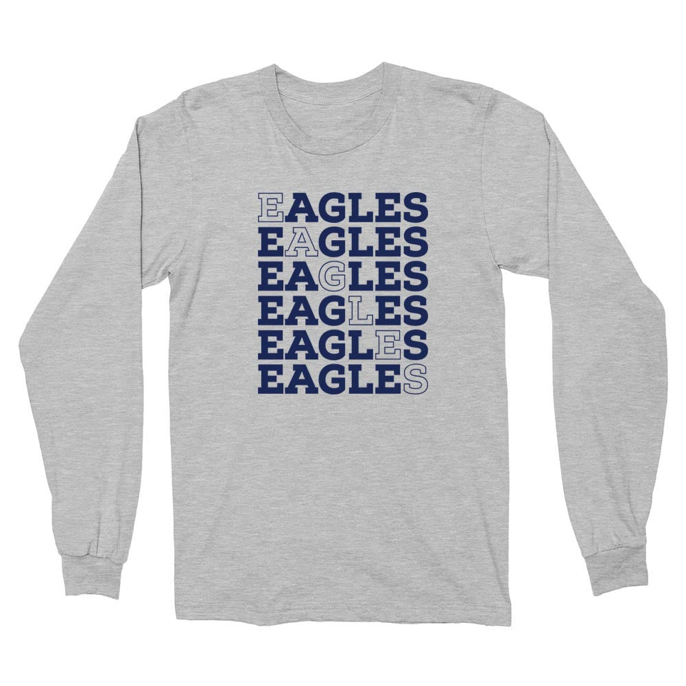 EAGLES REPEATER LONG SLEEVE TEE ~ PLEASANT RIDGE ~ youth and adult ~ boxy fit