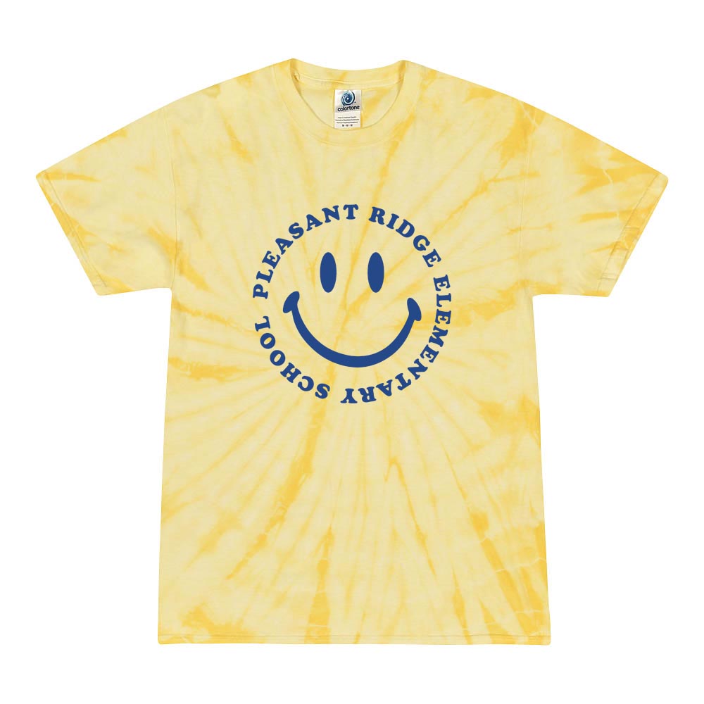 SMILEY TIE DYE TEE ~ PLEASANT RIDGE ~ youth & adult ~ classic fit