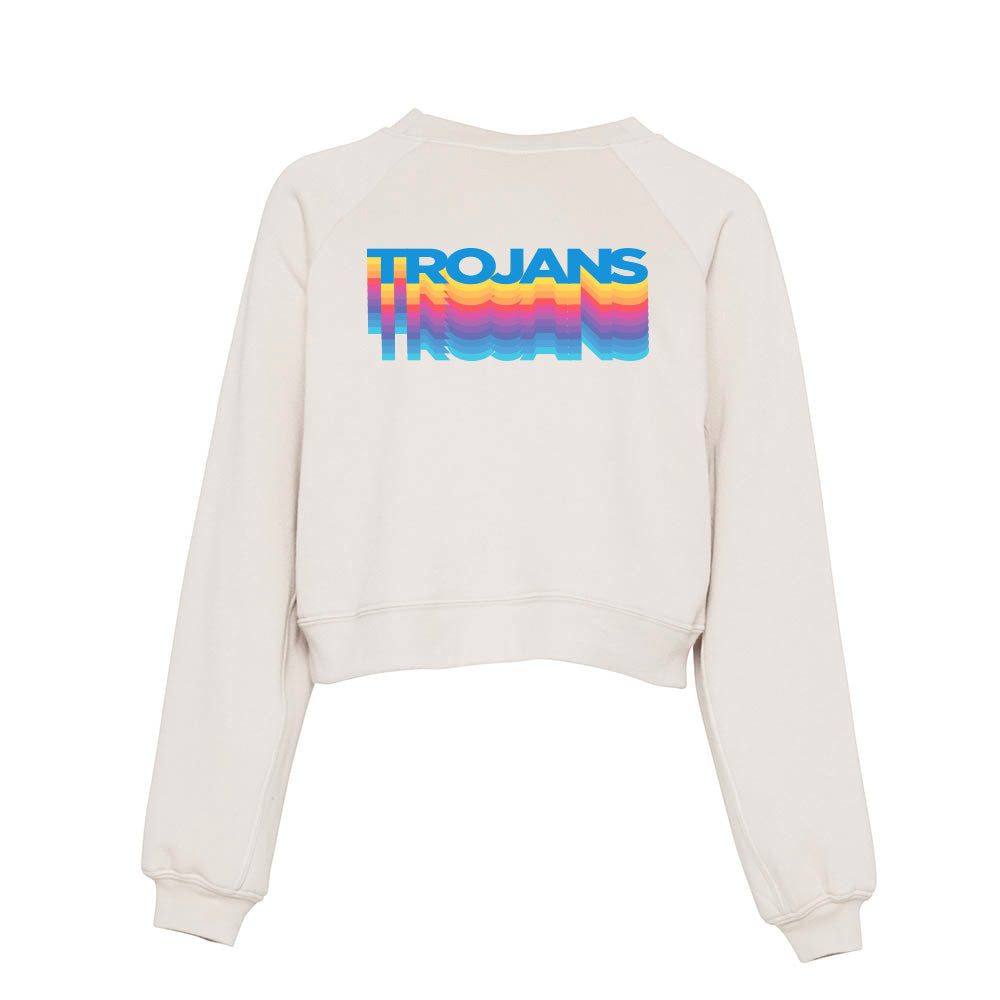 Prismatic Trojans ~ Raglan Crewneck Fleece ~ Northbrook Junior High