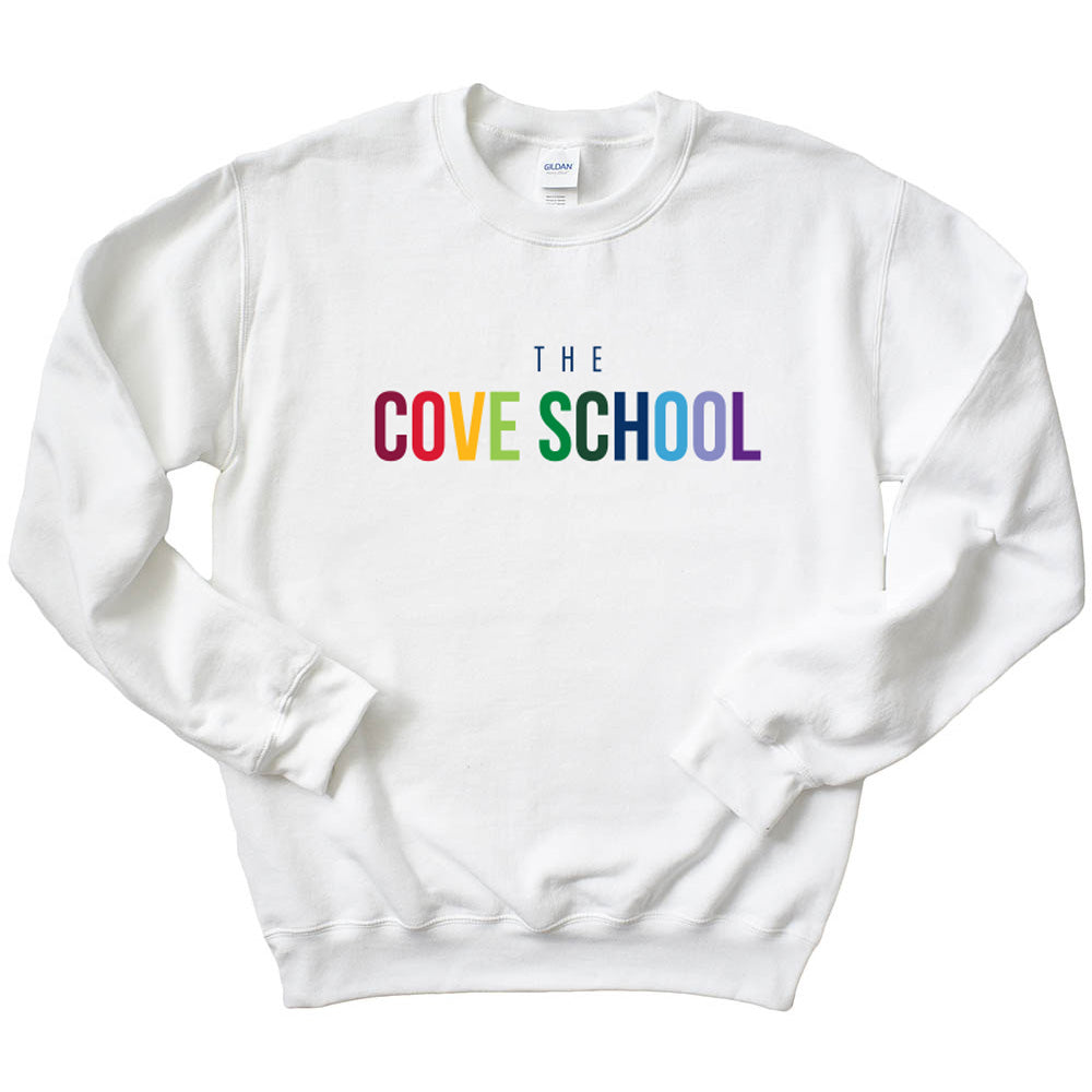 RAINBOW SWEATSHIRT ~ COVE SCHOOL ~ youth and adult ~ classic fit