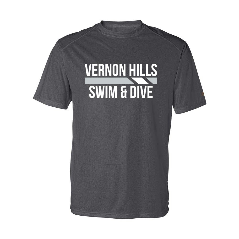 Racing Stripes ~ Performance T-Shirt ~ Vernon Hills High School Swim & Dive
