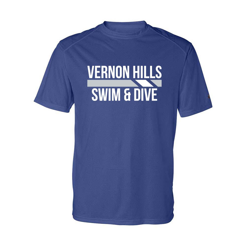 Racing Stripes ~ Performance T-Shirt ~ Vernon Hills High School Swim & Dive