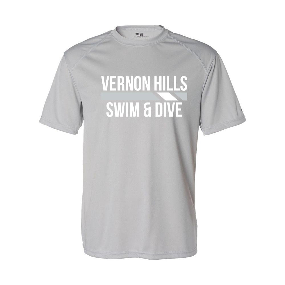 Racing Stripes ~ Performance T-Shirt ~ Vernon Hills High School Swim & Dive