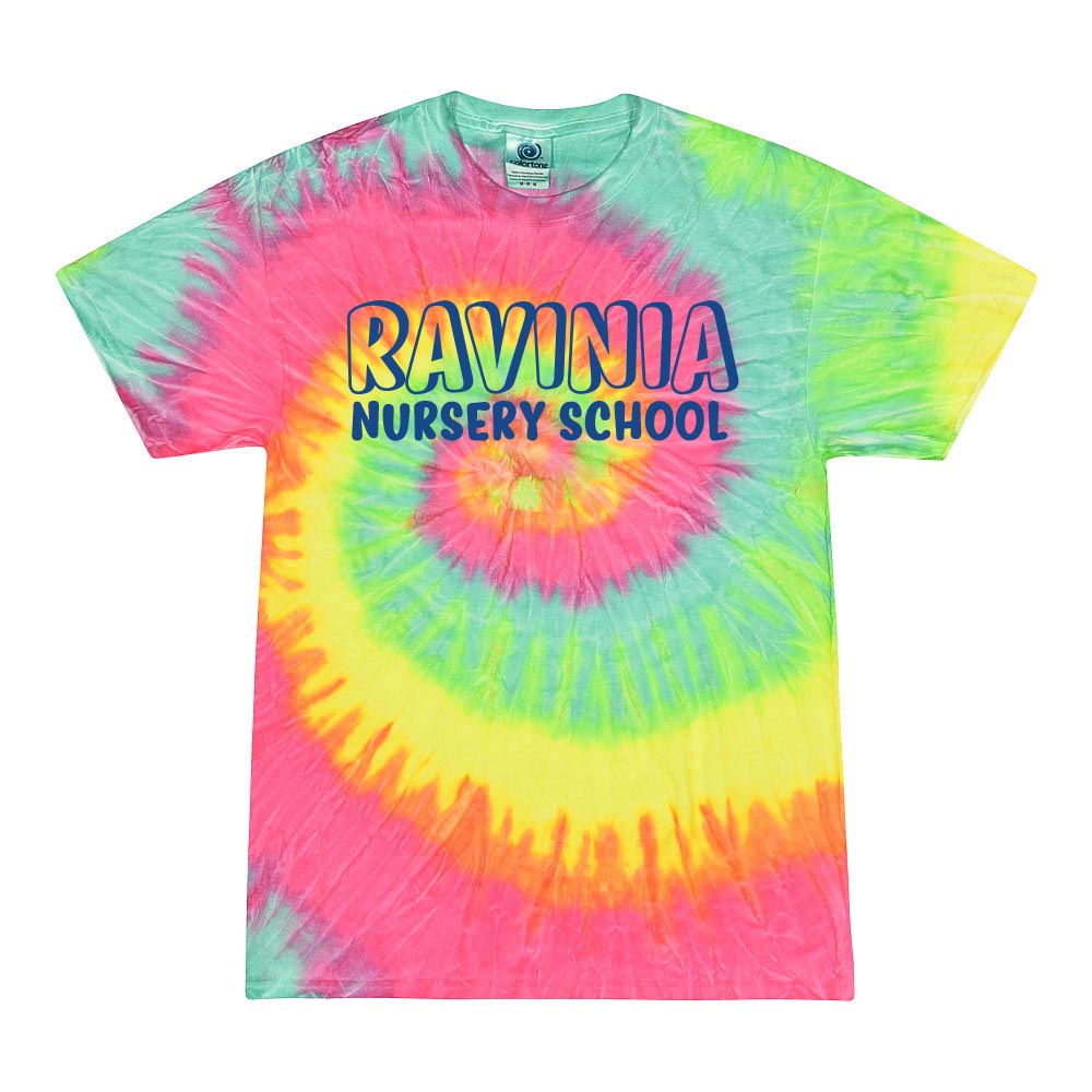 RAVINIA TIE DYE TEE ~ RAVINIA NURSERY SCHOOL ~ adult ~ classic unisex fit