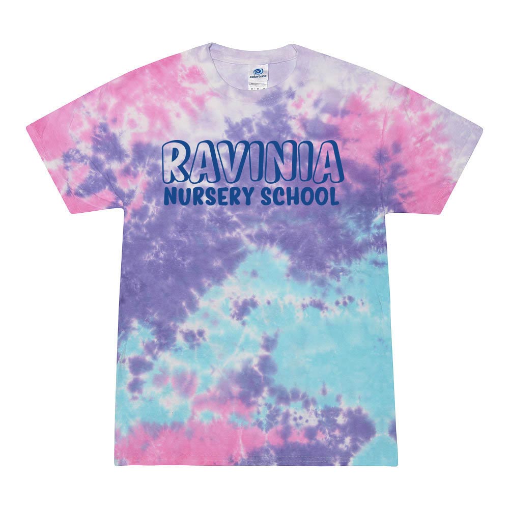 RAVINIA TIE DYE TEE ~ RAVINIA NURSERY SCHOOL ~ adult ~ classic unisex fit