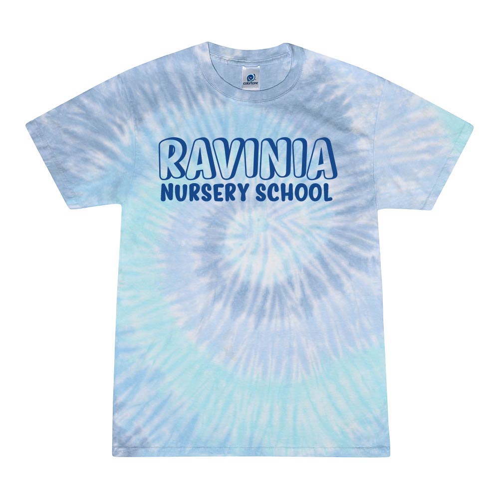 RAVINIA TIE DYE TEE ~ RAVINIA NURSERY SCHOOL ~ adult ~ classic unisex fit