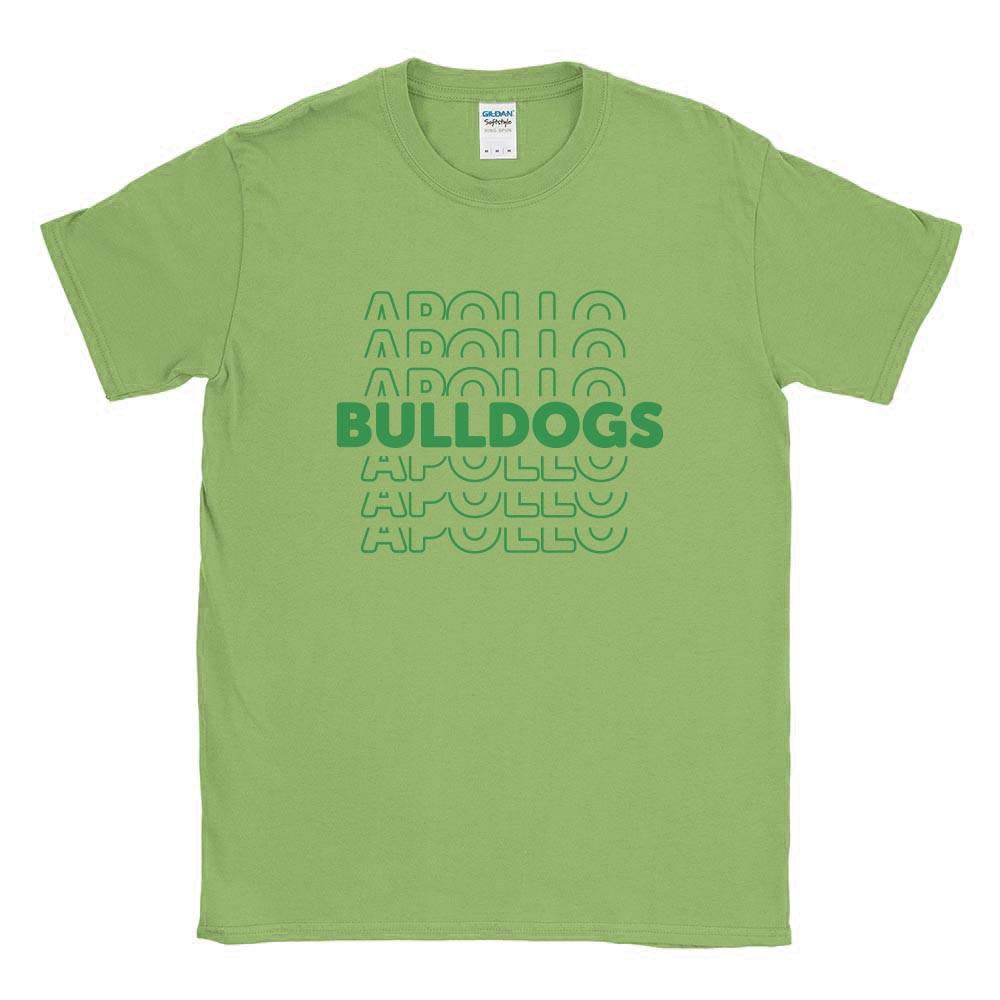 BULLDOGS REPEATER UNISEX TEE ~ APOLLO ELEMENTARY ~ youth & adult ~ classic fit