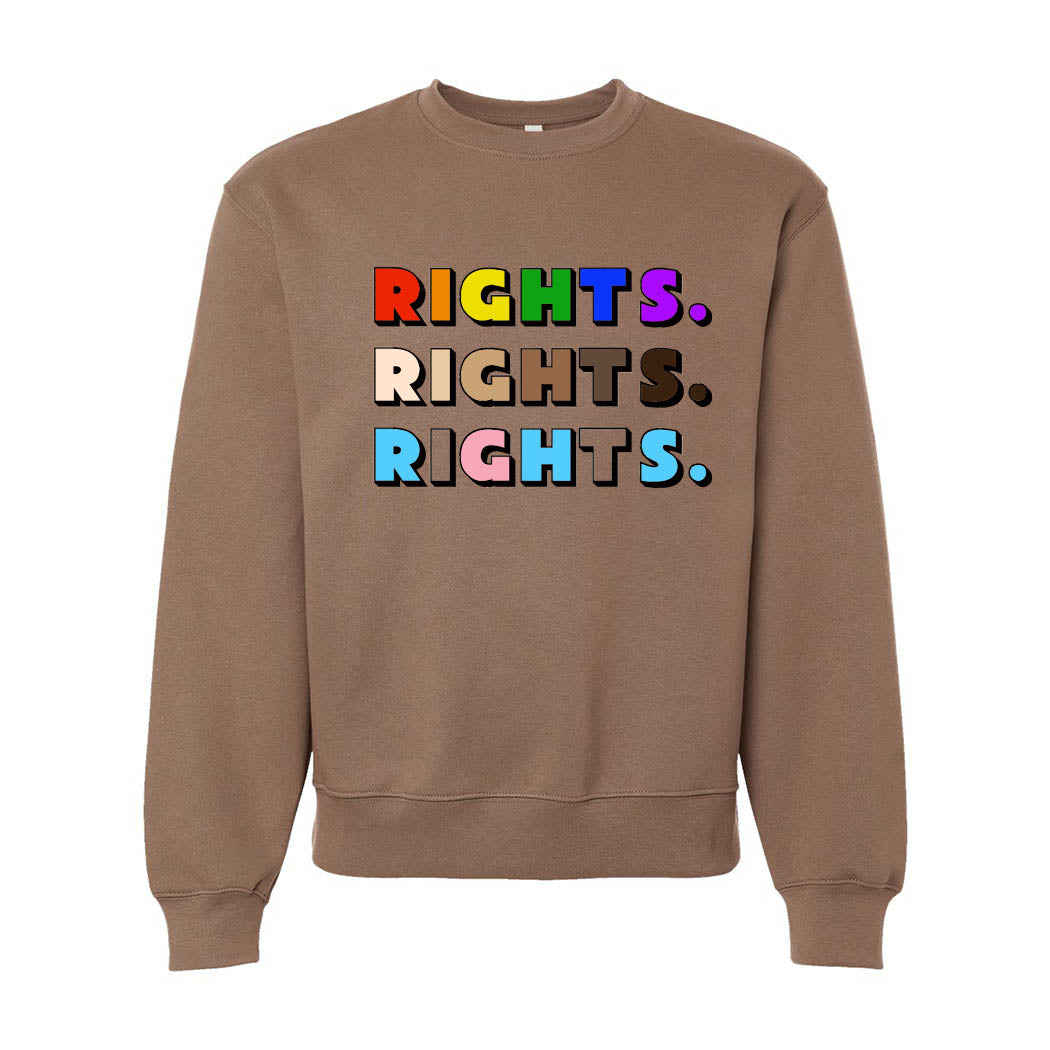 Rights Rights Rights ~ Heavyweight Crewneck Sweatshirt ~ humanKIND