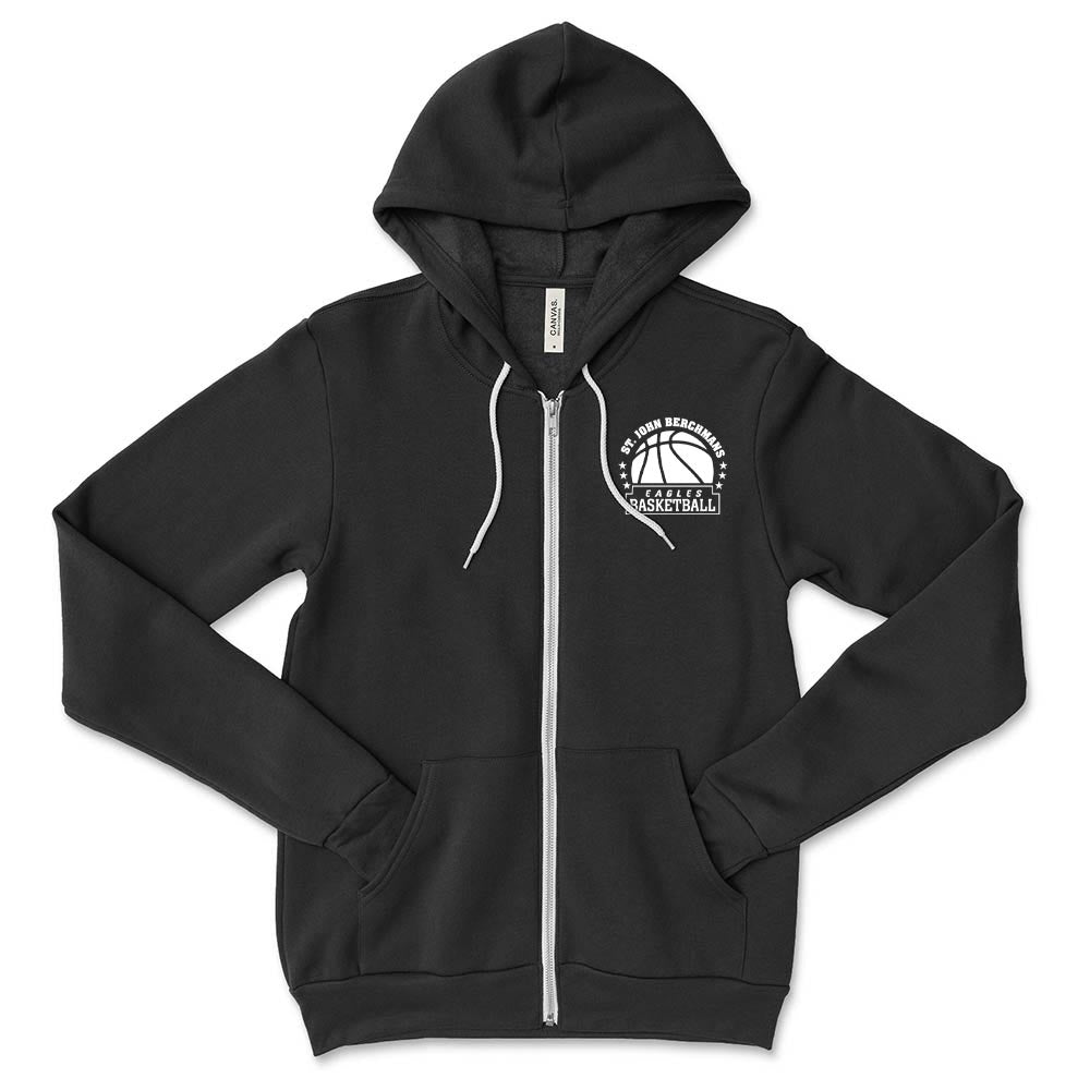 EAGLES BASKETBALL UNISEX ZIP HOODIE  ~ SJB ATHLETICS ~ youth and adult ~  classic fit