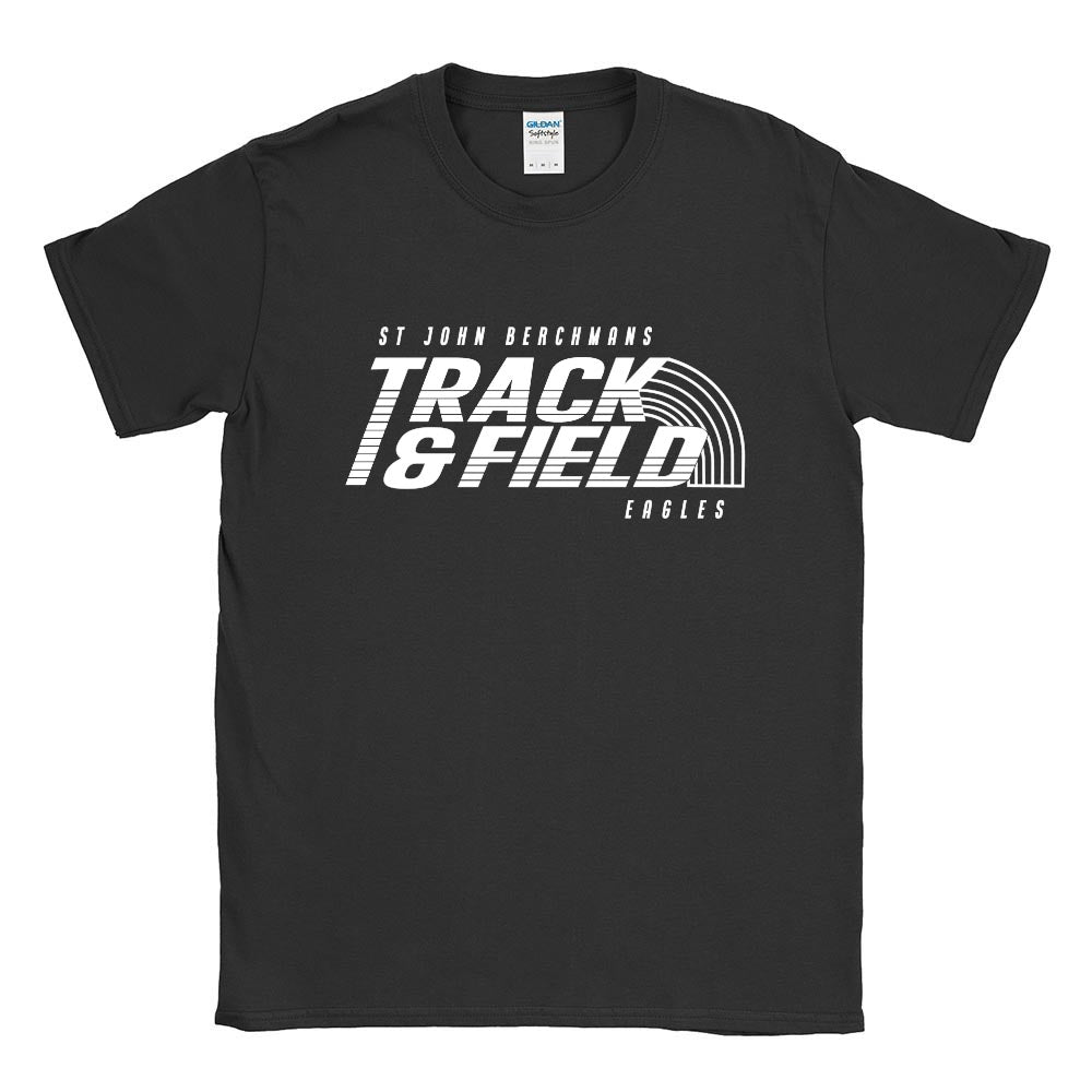 TRACK AND FIELD SOFTSTYLE TEE ~ SJB ATHLETICS ~ youth & adult ~ classic unisex fit