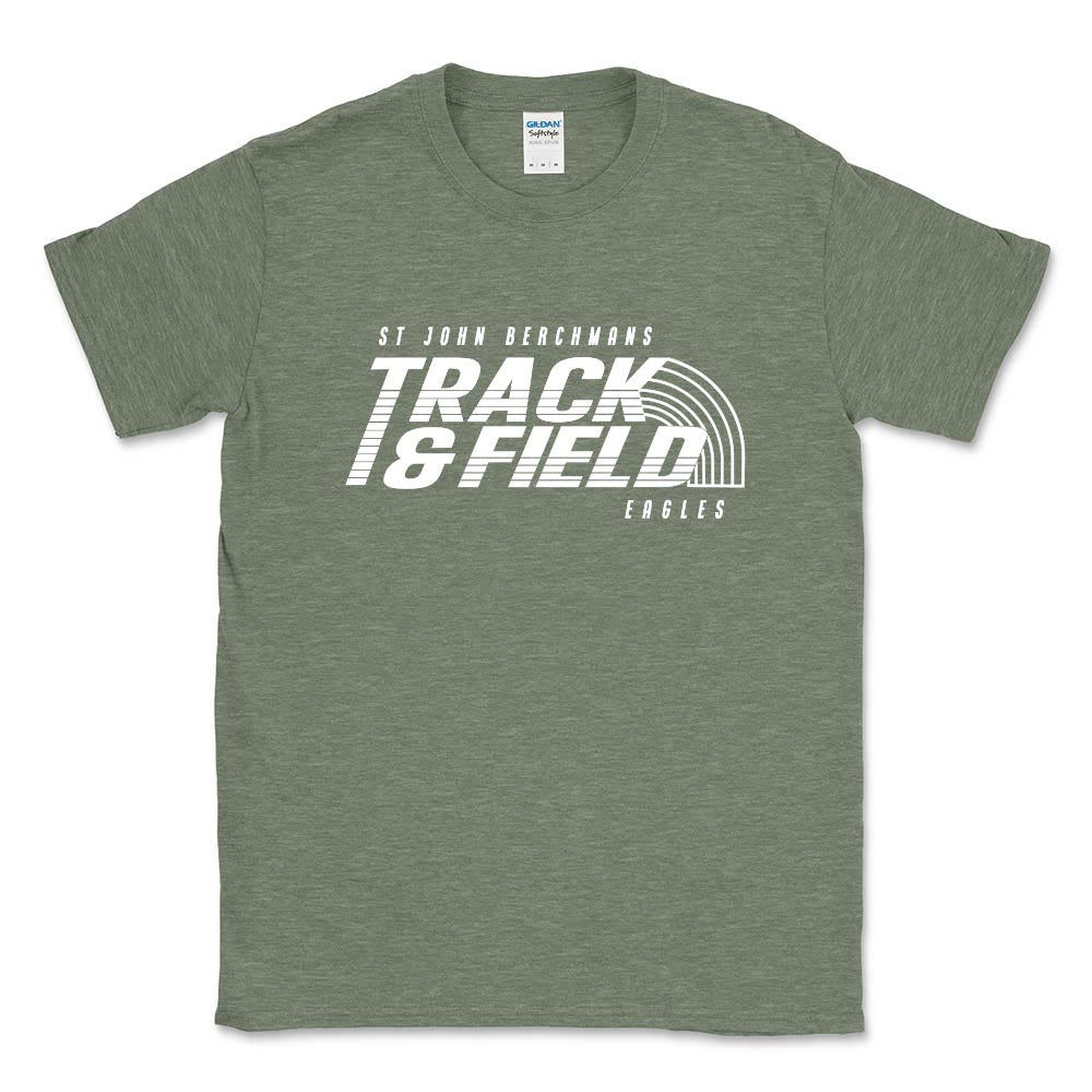 TRACK AND FIELD SOFTSTYLE TEE ~ SJB ATHLETICS ~ youth & adult ~ classic unisex fit