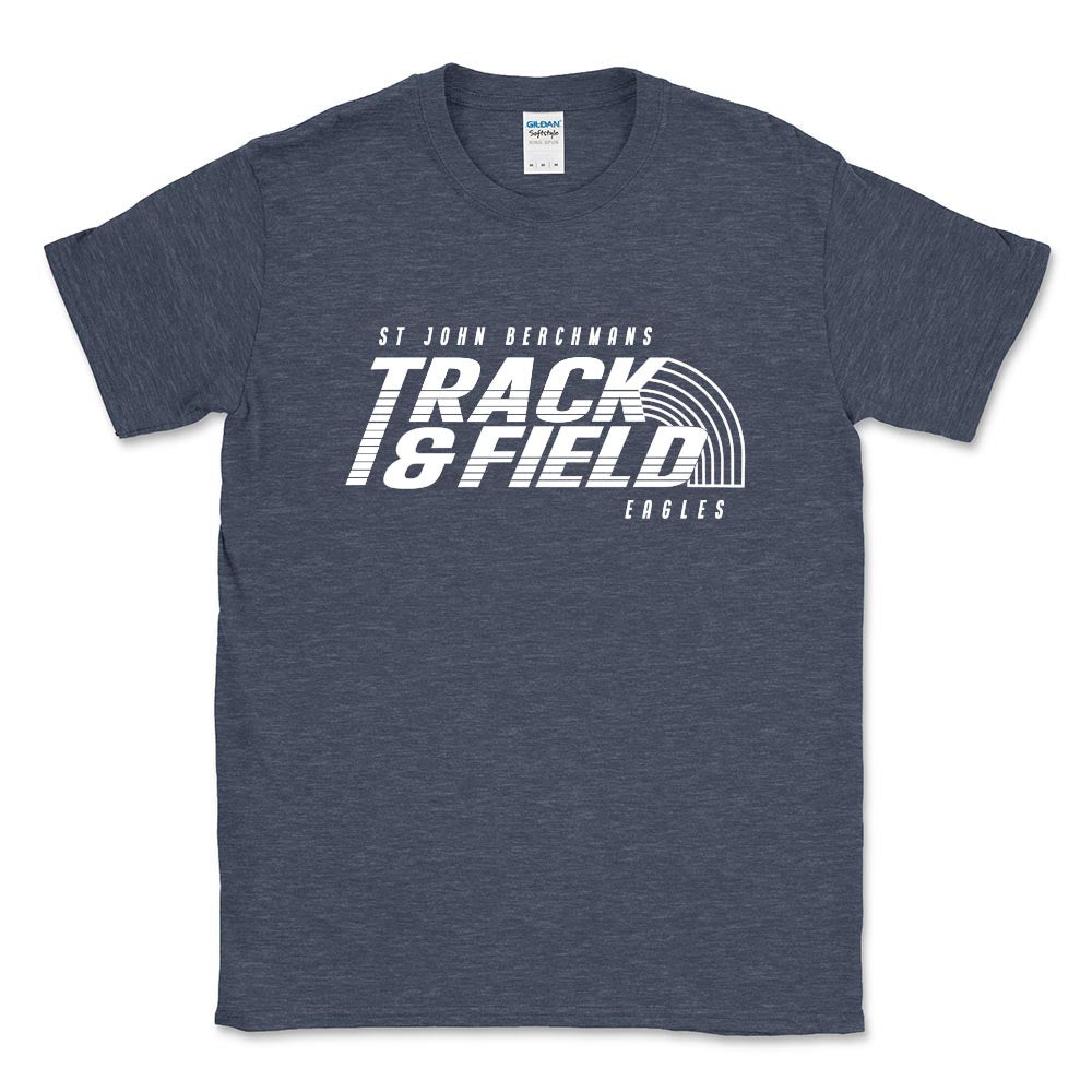 TRACK AND FIELD SOFTSTYLE TEE ~ SJB ATHLETICS ~ youth & adult ~ classic unisex fit