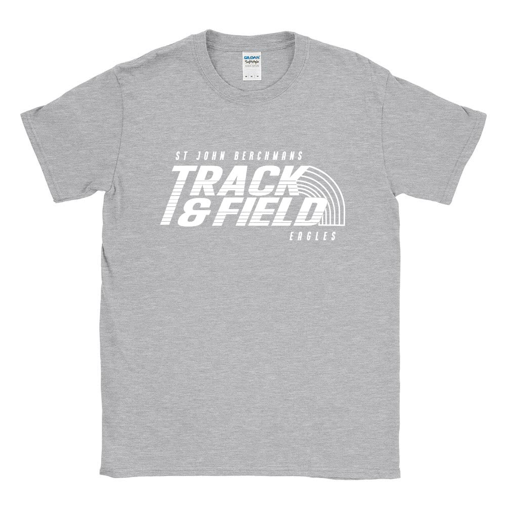 TRACK AND FIELD SOFTSTYLE TEE ~ SJB ATHLETICS ~ youth & adult ~ classic unisex fit