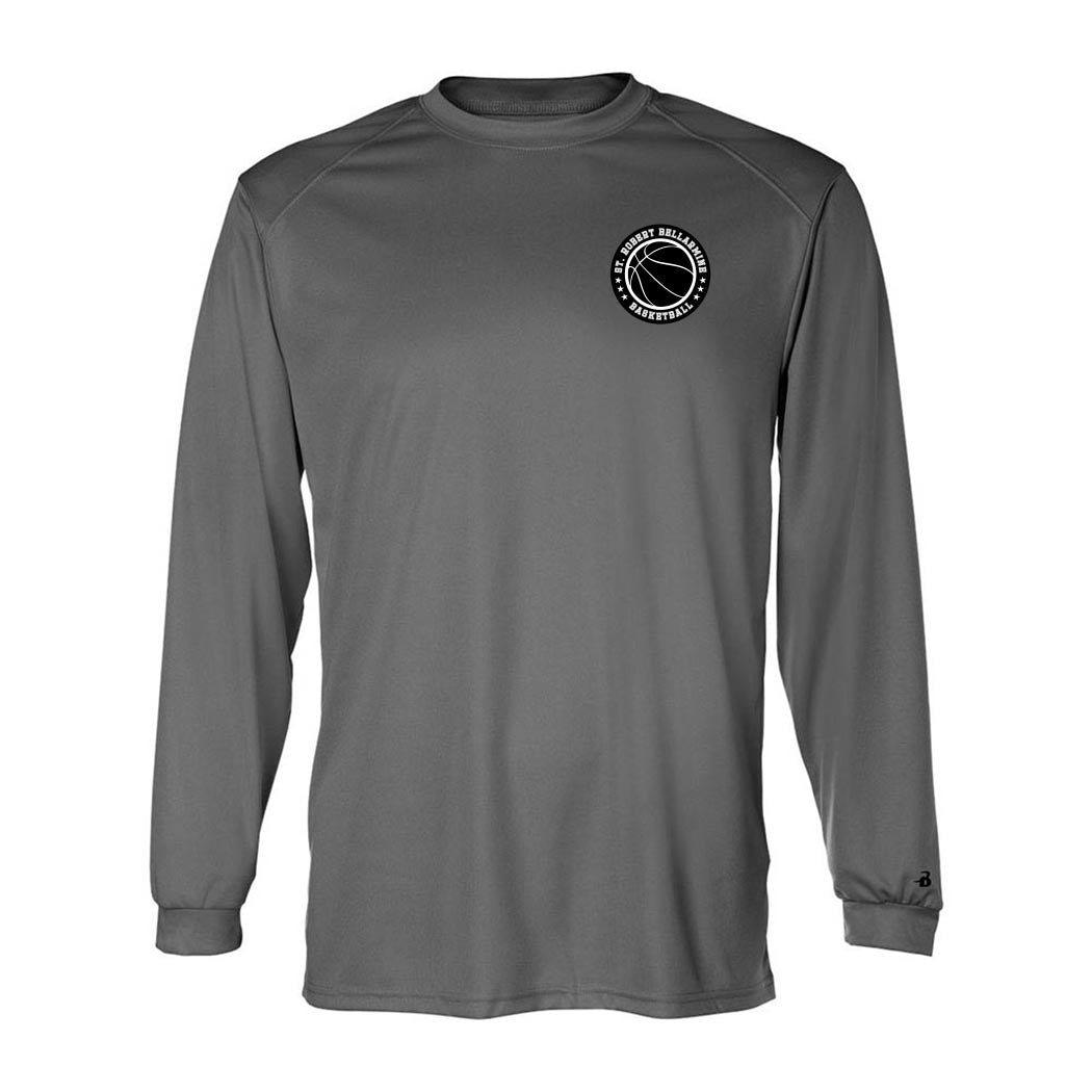 Basketball Badge ~ Long Sleeve Performance T-Shirt ~ St. Robert Bellarmine Academy