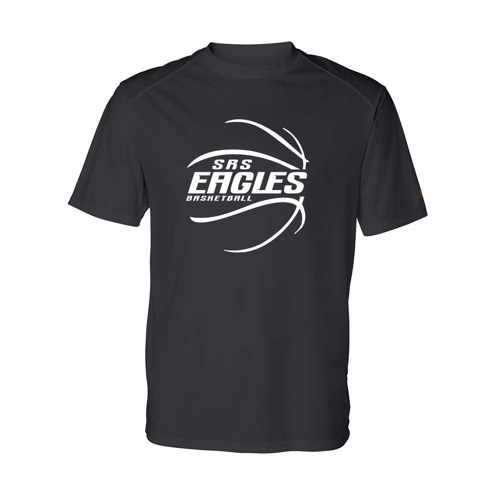 SRS EAGLES BASKETBALL PERFORMANCE TEE ~ SUNSET RIDGE SCHOOL ~ youth & adult ~ classic fit