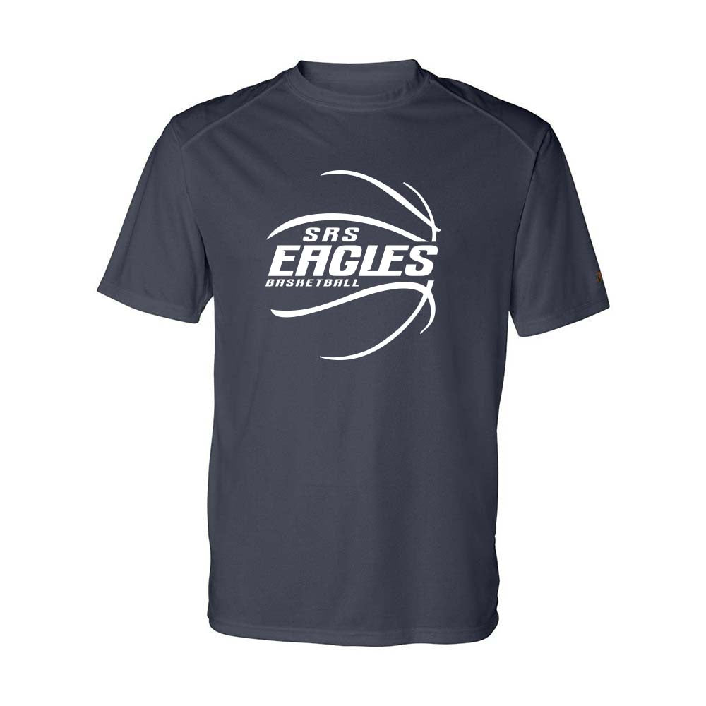 SRS EAGLES BASKETBALL PERFORMANCE TEE ~ SUNSET RIDGE SCHOOL ~ youth & adult ~ classic fit