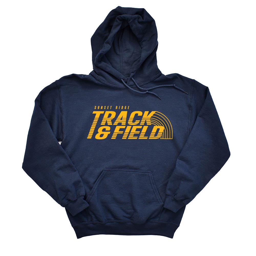 TRACK & FIELD HOODIE ~ SUNSET RIDGE SCHOOL ~ youth & adult ~ classic unisex fit