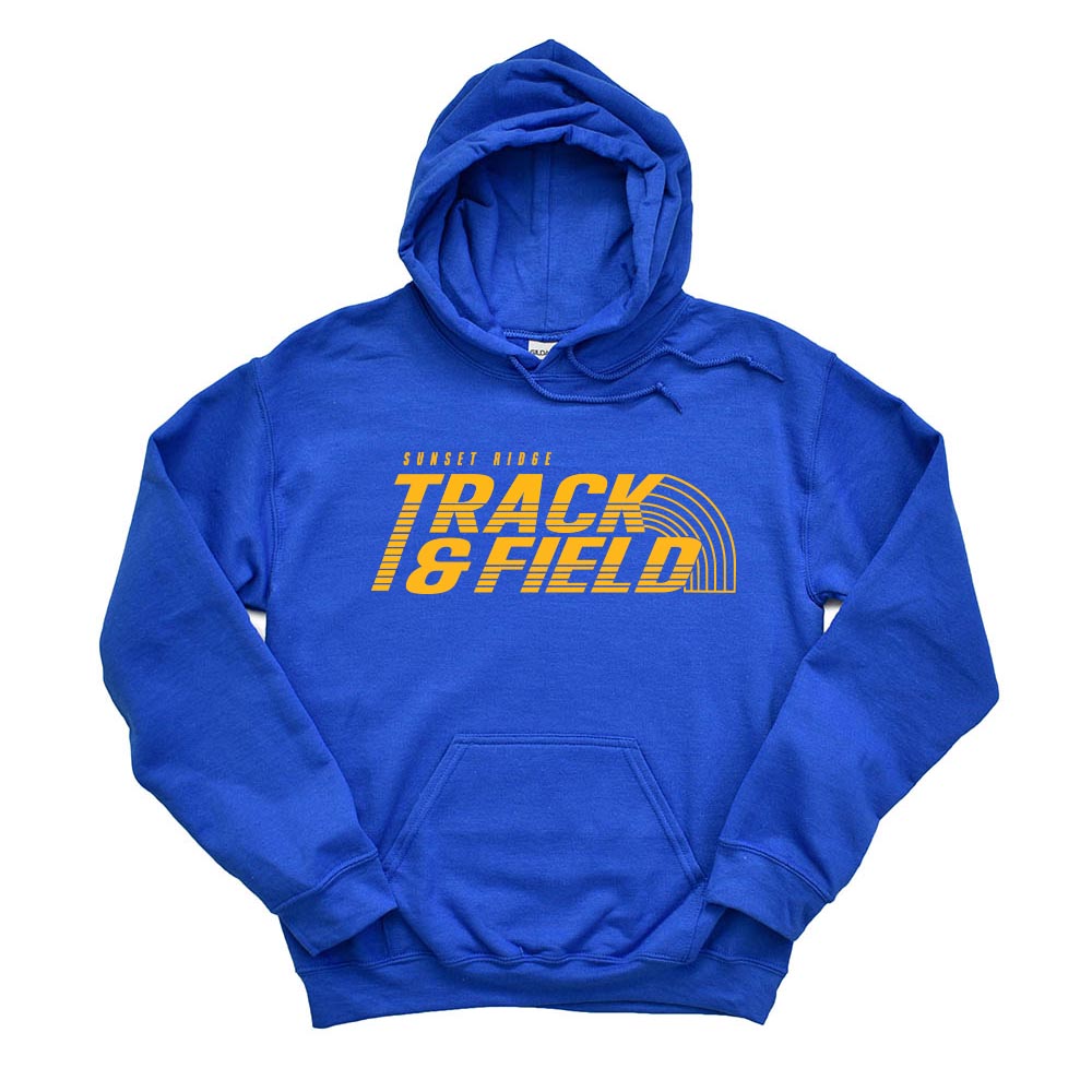 TRACK & FIELD HOODIE ~ SUNSET RIDGE SCHOOL ~ youth & adult ~ classic unisex fit