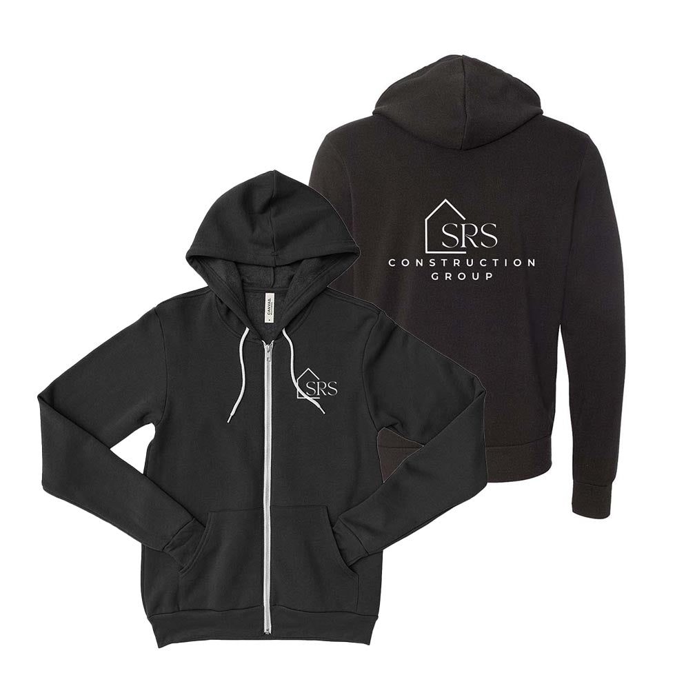 LOGO ZIP HOODIE ~ SRS CONSTRUCTION ~ youth & adult ~ classic unisex fit