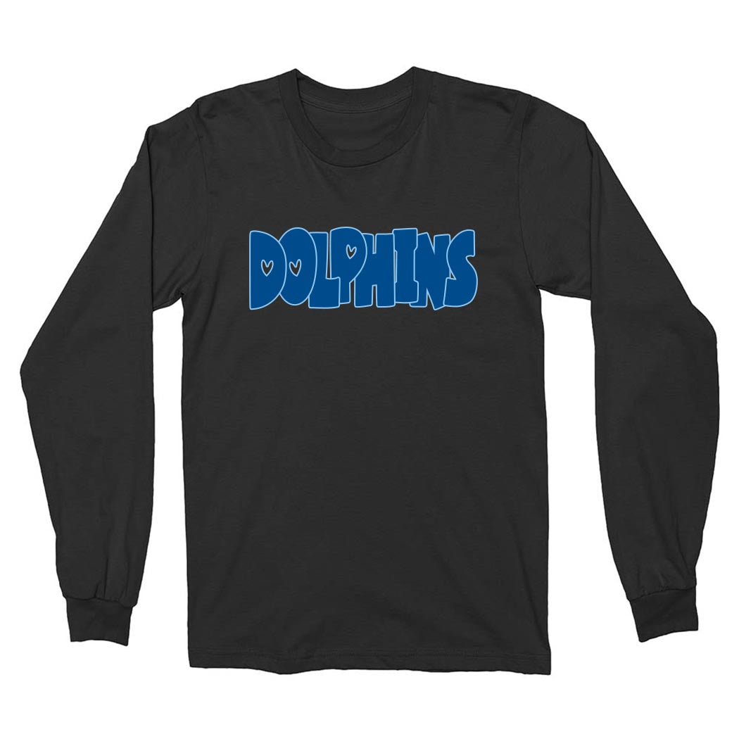 Dolphins Bubble ~ Cotton Long Sleeve T-Shirt ~ Shabonee Elementary School