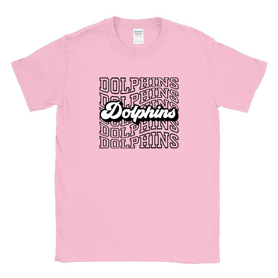 DOLPHINS REPEATER SOFTSTYLE TEE ~ SHABONEE STAFF ~ adult ~ classic unisex fit