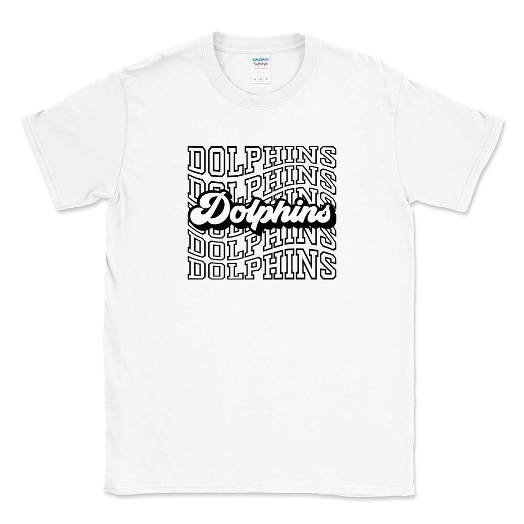 DOLPHINS REPEATER SOFTSTYLE TEE ~ SHABONEE STAFF ~ adult ~ classic unisex fit