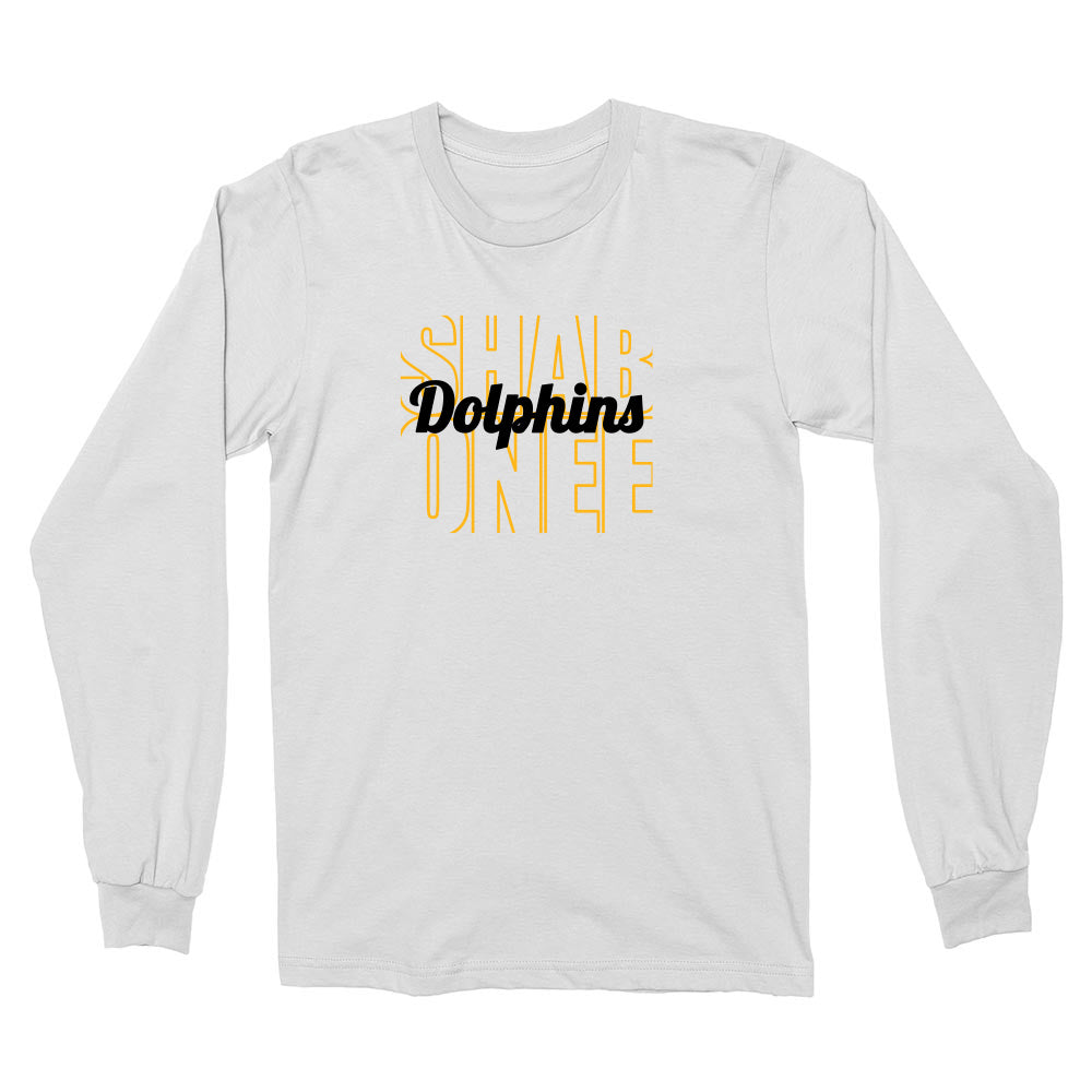 Shabonee Dolphins ~ Cotton Long Sleeve T-Shirt ~ Shabonee Elementary School